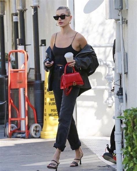 hailey bieber black bag